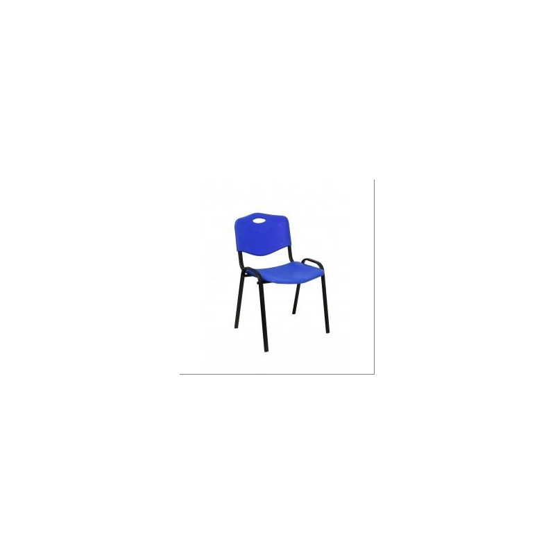 (PACK226PTNI229) PIQUERAS Y CRESPO PACK DE 2 SILLAS FIJAS APILABLES ISO ASIENTO Y RESPALDO PVC AZUL