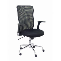 (4031NE) PIQUERAS Y CRESPO SILLA MINAYA GIRATORIA MECANISMO BASCULANTE B/REGULABLES RESPALDO MALLA NEGRO ASIENTO 3D NEGRO