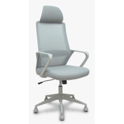 (534BGY00053PGRN) PIQUERAS Y CRESPO SILLA PRO534 GRIS RESPALDO MALLA GRIS ASIENTO TELA GRIS BASE PIRAMIDAL GRIS RUEDAS NAILON
