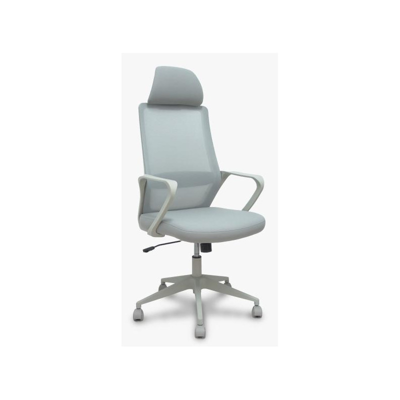 (534BGY00053PGRN) PIQUERAS Y CRESPO SILLA PRO534 GRIS RESPALDO MALLA GRIS ASIENTO TELA GRIS BASE PIRAMIDAL GRIS RUEDAS NAILON