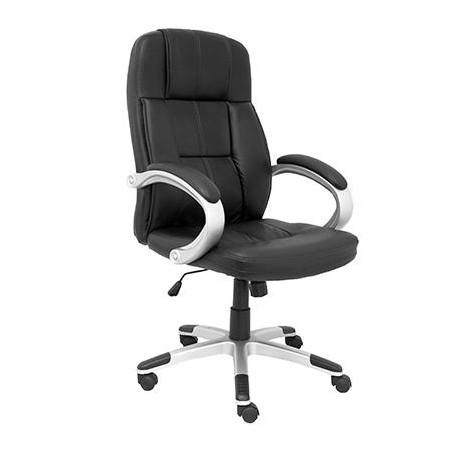 (96DBNE) PIQUERAS Y CRESPO SILLÓN DE DIRECCIÓN TOBARRA GIRATORIO BRAZOS FIJOS REGULABLE BASCULANTE NEGRO