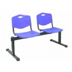 (B2PIAZ) PIQUERAS Y CRESPO BANCADA ISO 2 PLAZAS ASIENTO Y RESPALDO PVC AZUL