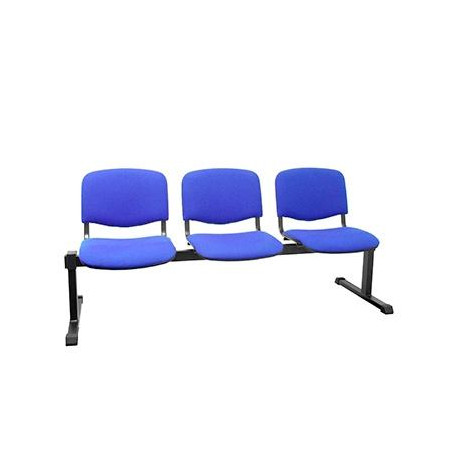 (B3ARAN229) PIQUERAS Y CRESPO BANCADA ISO 3 PLAZAS TAPIZADO ARAN AZUL