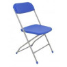 (PACK5314AZ) PIQUERAS Y CRESPO PACK DE 5 SILLAS PLEGABLE ALUMINIO Y PP SIN BRAZOS AZUL
