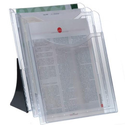 (6103 CS TP) ARCHIVO 2000 EXPOSITOR SOBREMESA ARCHIPLAY 3 COMPARTIMENTOS DIN A4 VERTICAL 200X240X315 MM CRISTAL TRANSPARENTE
