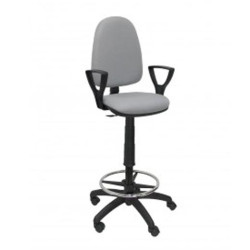 (T04CPBALI40BGOLF) PIQUERAS Y CRESPO TABURETE AYNA GIRATORIO CP ARO REPOSAPIÉS B/FIJOS TAPIZADO BALI GRIS