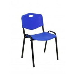 (PACK226PTNI229) PIQUERAS Y CRESPO PACK DE 2 SILLAS FIJAS APILABLES ISO ASIENTO Y RESPALDO PVC AZUL