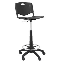 (T26GNI840RN) PIQUERAS Y CRESPO TABURETE ROBLEDO PVC NEGRO