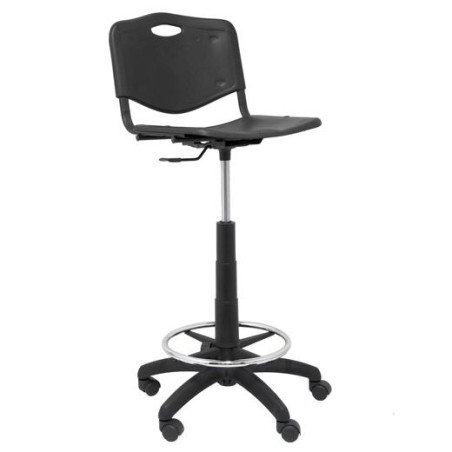 (T26GNI840RN) PIQUERAS Y CRESPO TABURETE ROBLEDO PVC NEGRO