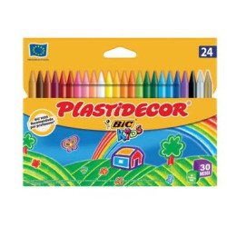 (9203012/9203013) PLASTIDECOR CERAS KIDS COLORES SURTIDOS ESTUCHE 24 UD