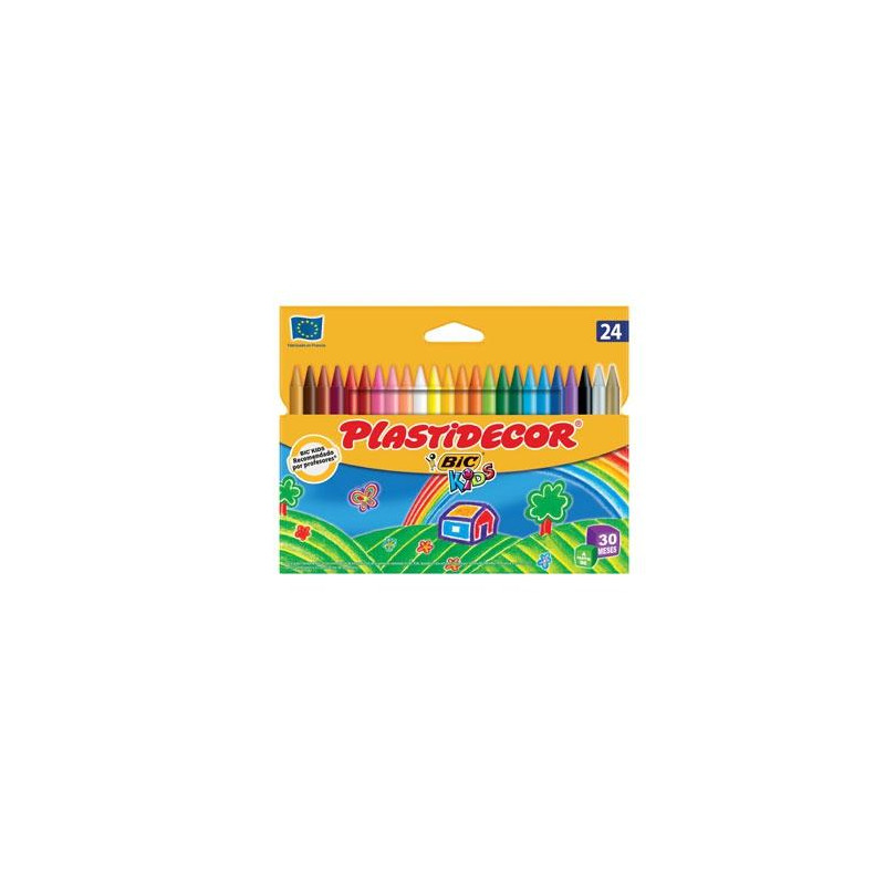 (9203012/9203013) PLASTIDECOR CERAS KIDS COLORES SURTIDOS ESTUCHE 24 UD
