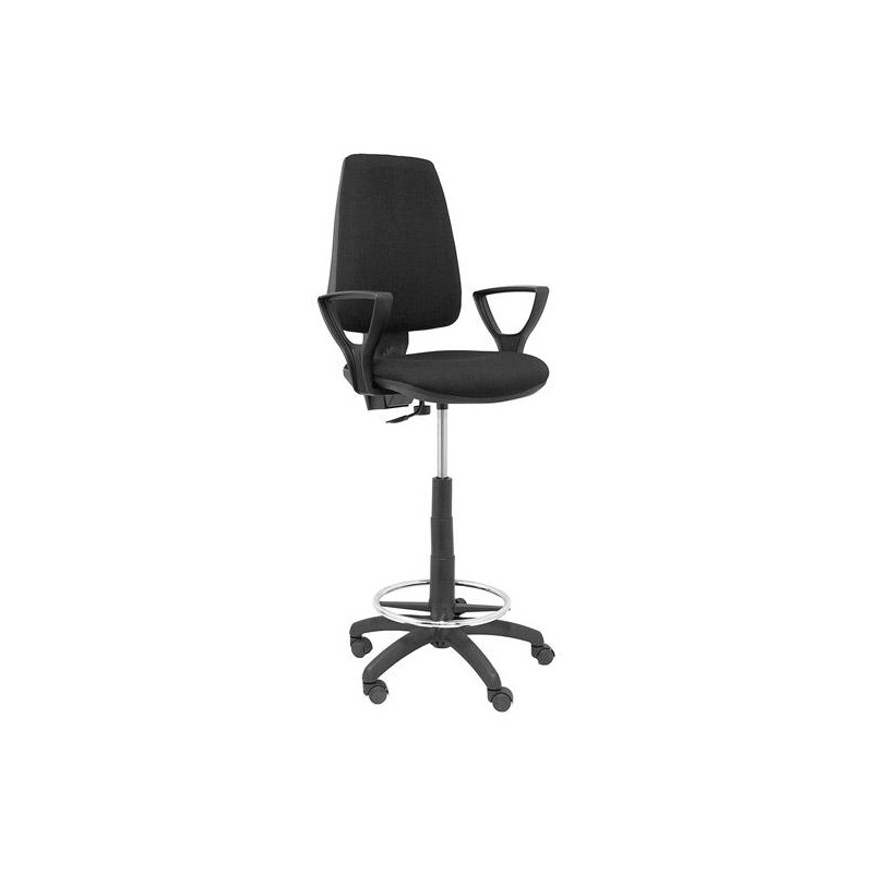 (T014CPBALI840BGOLF) PIQUERAS Y CRESPO TABURETE ELCHE CP ERGONÓMICO B/FIJOS TEJIDO BALI COLOR NEGRO