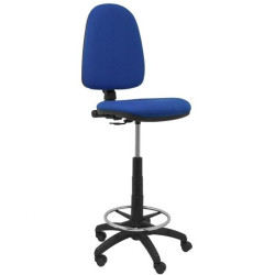 (T04CPBALI229) PIQUERAS Y CRESPO TABURETE AYNA S/BRAZOS REGULABLE EN ALTURA Y ARO REPOSAPIÉS TAPIZADOS EN TEJIDO BALI AZUL