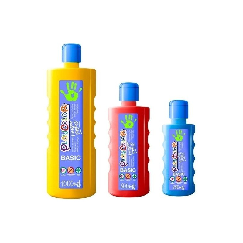 (17711) PLAYCOLOR PINTURA DE DEDOS FINGER PAINT BASIC BOTELLA 500ML AMARILLO