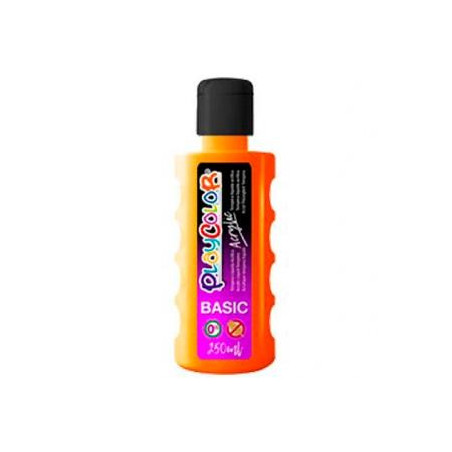 (18531) PLAYCOLOR PINTURA ACRYLIC BASIC BOTELLA 250ML NARANJA