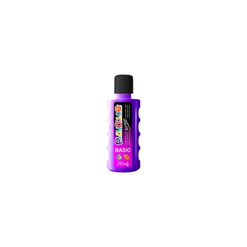 (18601) PLAYCOLOR PINTURA ACRYLIC BASIC BOTELLA 250ML VIOLETA