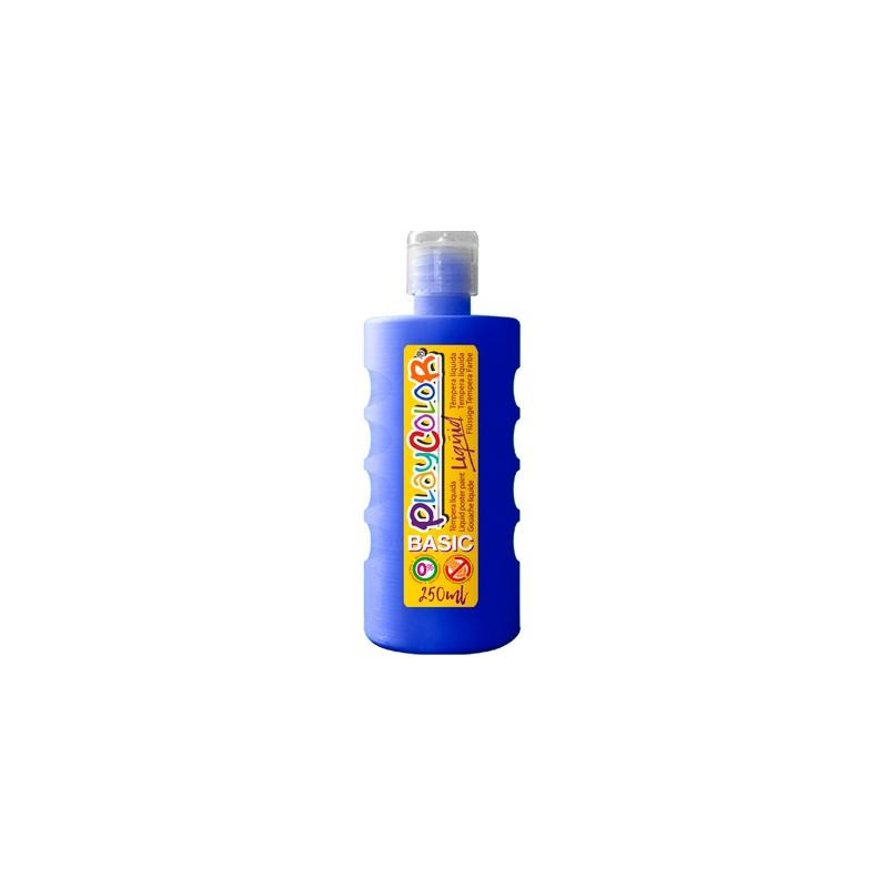(19291) PLAYCOLOR TÉMPERA LÍQUIDA BASIC AZUL OSCURO BOTELLA 250ML