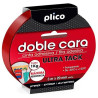 (13308) PLICO CINTA ADHESIVA TRANSPARENTE DOBLE CARA ULTRA TACK MULTIMATERIALES ROLLO 20MM X 3M