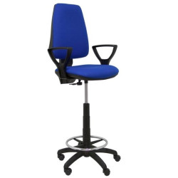 (T14CPB229B8RN) PIQUERAS Y CRESPO TABURETE ELCHE CP ERGONÓMICO B/FIJOS ARO REPOSAPIÉS TEJIDO BALI AZUL