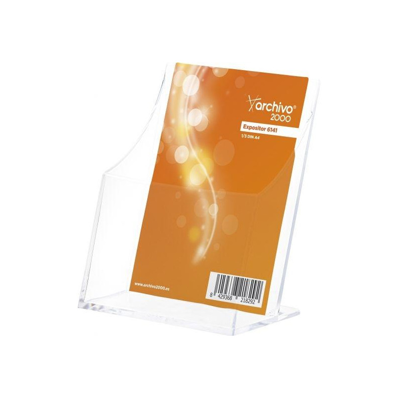 (6141 CS TP) ARCHIVO 2000 PORTAFOLLETOS SOBREMESA ARCHIVO 2000 "PREMIUM" ESPESOR 3 MM 1/3 DIN A4 VERTICAL 85X115X145 MM