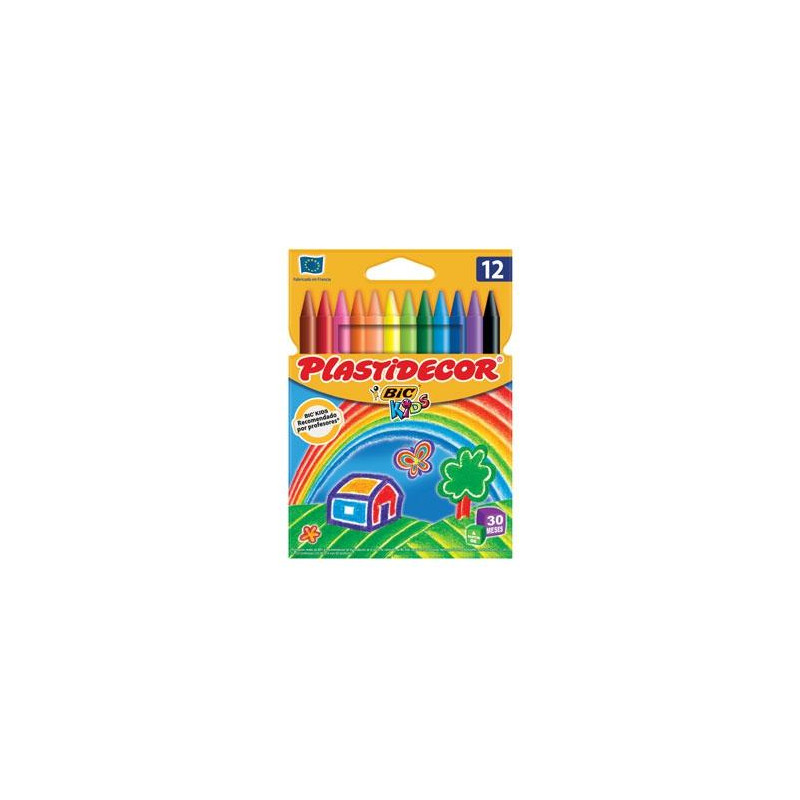 (8757702) PLASTIDECOR CERAS KIDS COLORES SURTIDOS ESTUCHE 12 UD