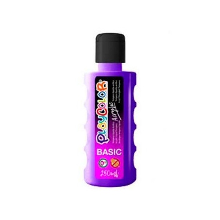 (18601) PLAYCOLOR PINTURA ACRYLIC BASIC BOTELLA 250ML VIOLETA
