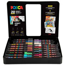 (182634820) POSCA MALETÍN METÁLICO MARCADOR  SURTIDO 20P