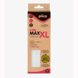 (1655) PLICO BARRAS DE COLA PARA PISTOLA TERMOFUSIBLE BAJA TEMPERATURA TRANSPARENTES ECO (80% RECICLADA)  Ø8MM X 200MM -25U-