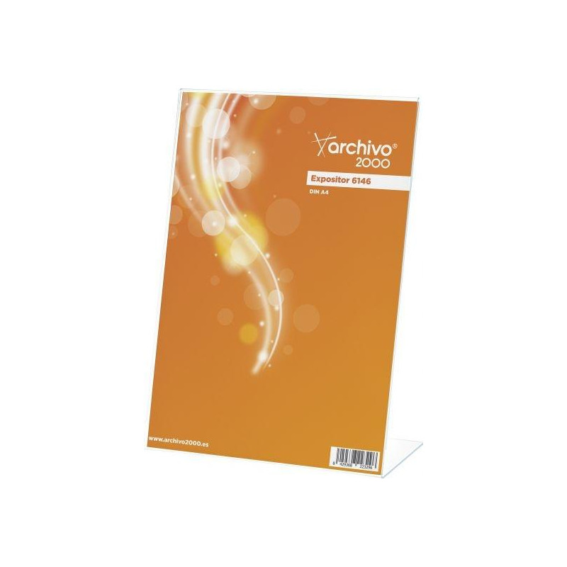 (6146 CS TP) ARCHIVO 2000 EXPOSITOR SOBREMESA ARCHIVO 2000 "PREMIUM" EN FORMA DE L DIN A4 VERTICAL ESPESOR 3 MM 95X210X305 MM