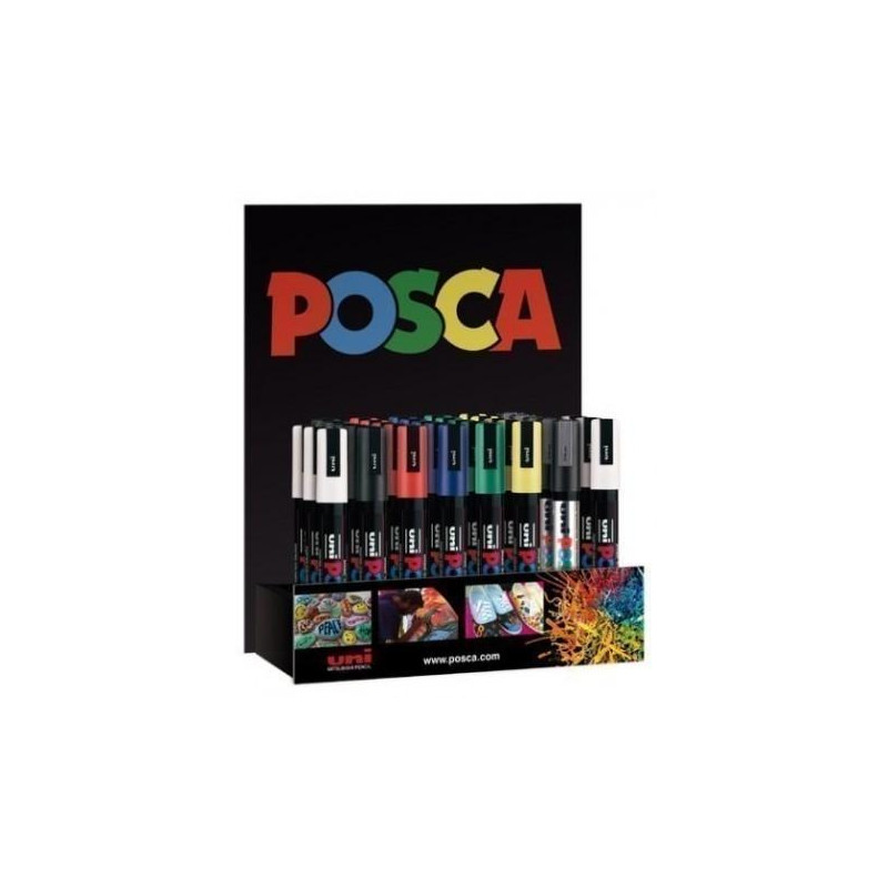 (182634359) POSCA EXPOSITOR MARCADOR  PC-5M/3D SURTIDO -36U-