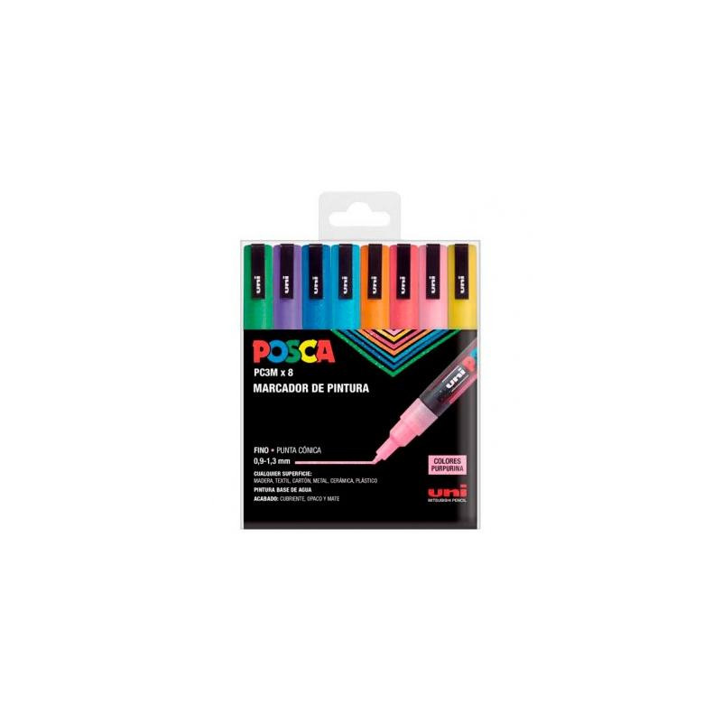 (182634671) POSCA MARCADOR  PC-3M/8C PINTURA NO PERMANENTE PUNTA CÓNICA 0