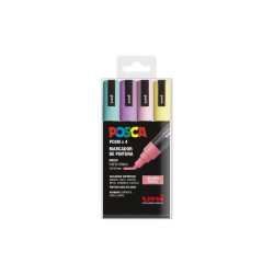 (182634811) POSCA MARCADORES DE PINTURA PC-5M NO PERMANENTE PUNTA CÓNICA ESTUCHE 4 C/SURTIDOS PASTEL