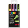 (182634854) POSCA MARCADOR  PC-5M/4C NO PERMANENTE 1.8MM-2.5MM COLORES SURTIDOS BRILLANTES -ESTUCHE 4U-
