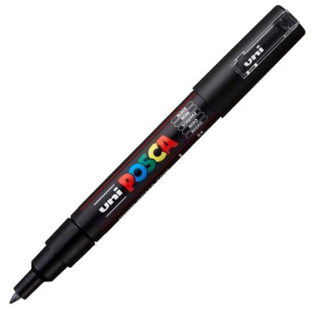 (285098000) POSCA MARCADOR  PC-1M NO PERMANENTE PUNTA FINA 0.7-1MM NEGRO