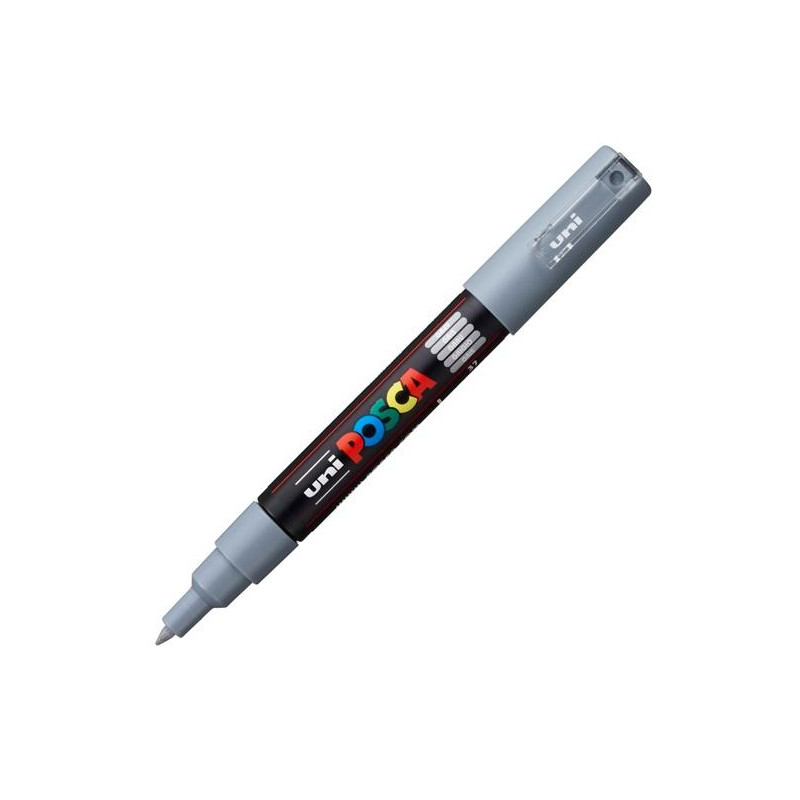 (285148000) POSCA MARCADOR  PC-1M NO PERMANENTE PUNTA FINA 0.7-1MM GRIS