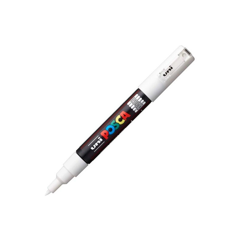(284992000) POSCA MARCADOR  PC-1M NO PERMANENTE PUNTA FINA 0.7-1MM BLANCO