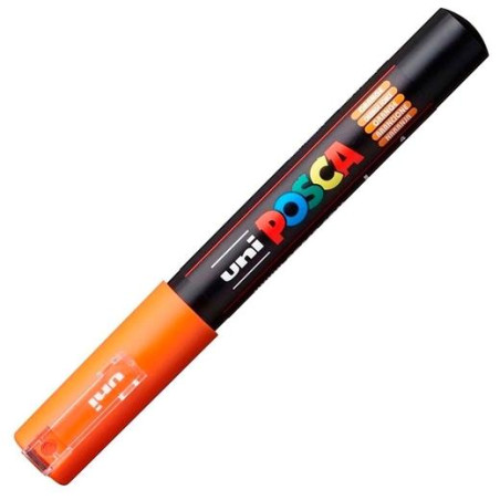(285015000) POSCA MARCADOR  PC-1M NO PERMANENTE PUNTA FINA 0.7-1MM NARANJA