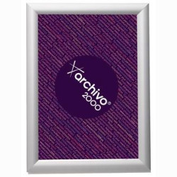 (64003PT) ARCHIVO 2000 EXPOSITOR MURAL CON MARCO MONTABLE DIN A3 VERTICAL / HORIZONTAL 10X330X450 MM PLATA