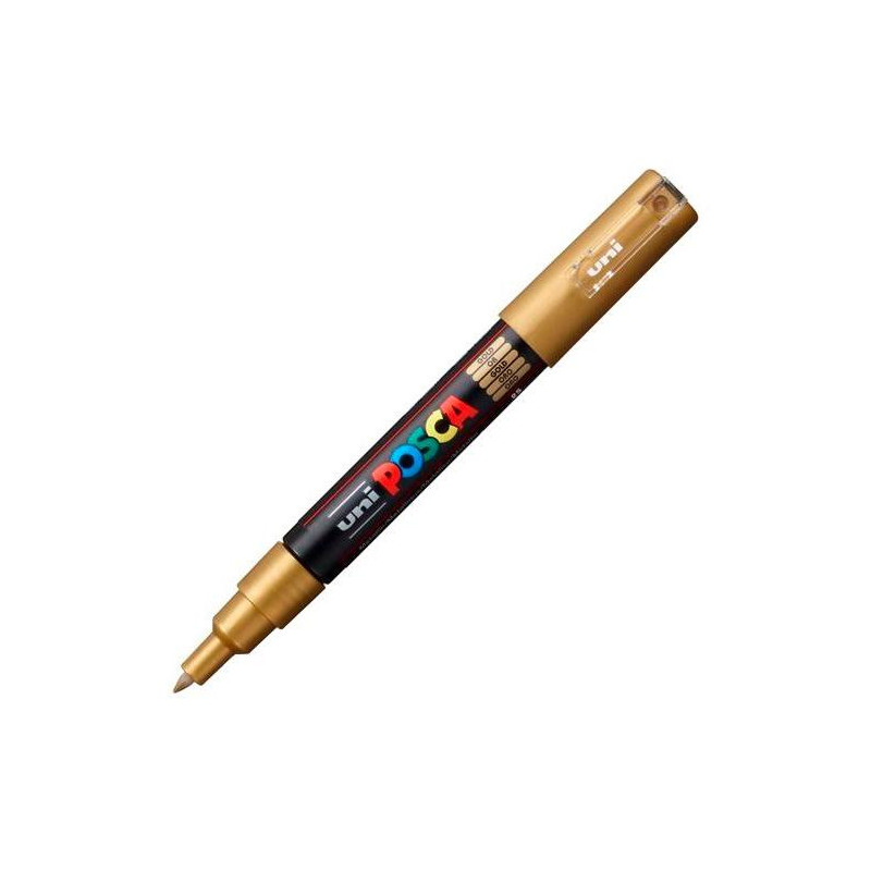 (285106000) POSCA MARCADOR  PC-1M NO PERMANENTE PUNTA FINA 0.7-1MM ORO