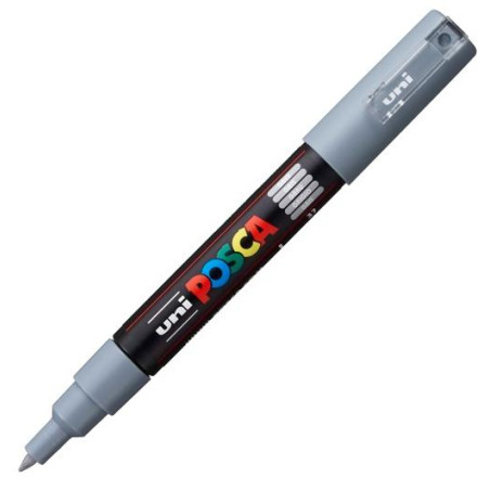 (285148000) POSCA MARCADOR  PC-1M NO PERMANENTE PUNTA FINA 0.7-1MM GRIS