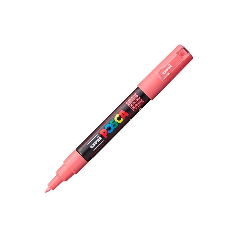 (285197000) POSCA MARCADOR  PC-1M NO PERMANENTE PUNTA FINA 0.7-1MM ROSA CORAL