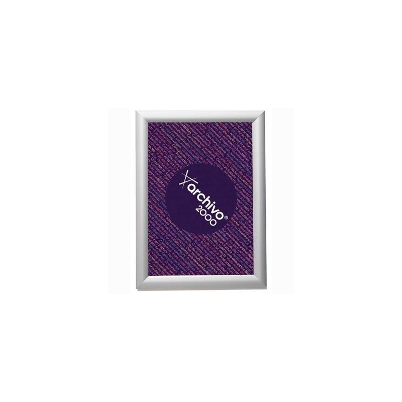 (64004 PT) ARCHIVO 2000 EXPOSITOR MURAL SNAP FRAME CON MARCO MONTABLE DIN A4 VERTICAL / HORIZONTAL 10X240X330 MM PLATA