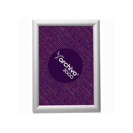 (64003PT) ARCHIVO 2000 EXPOSITOR MURAL CON MARCO MONTABLE DIN A3 VERTICAL / HORIZONTAL 10X330X450 MM PLATA