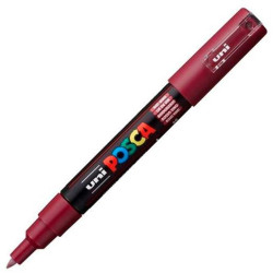 (285288000) POSCA MARCADOR  PC-1M NO PERMANENTE PUNTA FINA 0.7-1MM ROJO VINO