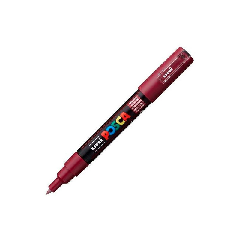 (285288000) POSCA MARCADOR  PC-1M NO PERMANENTE PUNTA FINA 0.7-1MM ROJO VINO