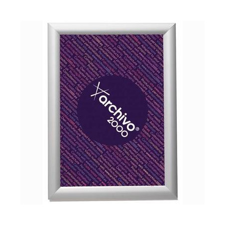 (64004 PT) ARCHIVO 2000 EXPOSITOR MURAL SNAP FRAME CON MARCO MONTABLE DIN A4 VERTICAL / HORIZONTAL 10X240X330 MM PLATA