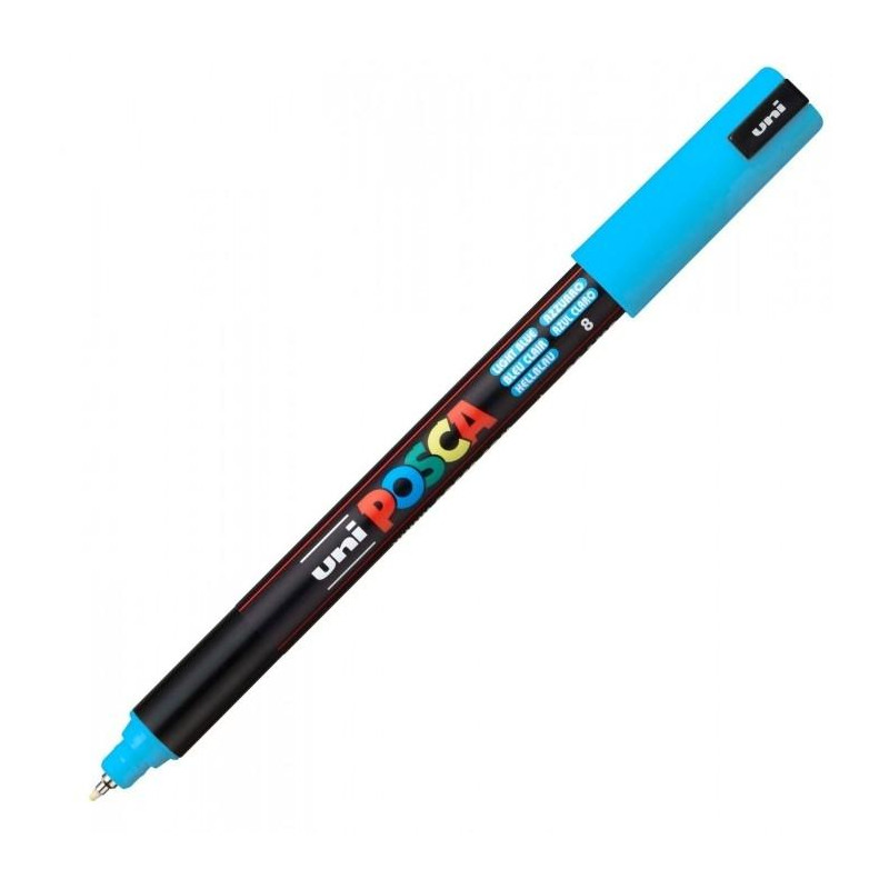 (289785000/317800000) POSCA MARCADOR  PC-1MR NO PERMANENTE PUNTA EXTRAFINA 0.7MM  AZUL CLARO