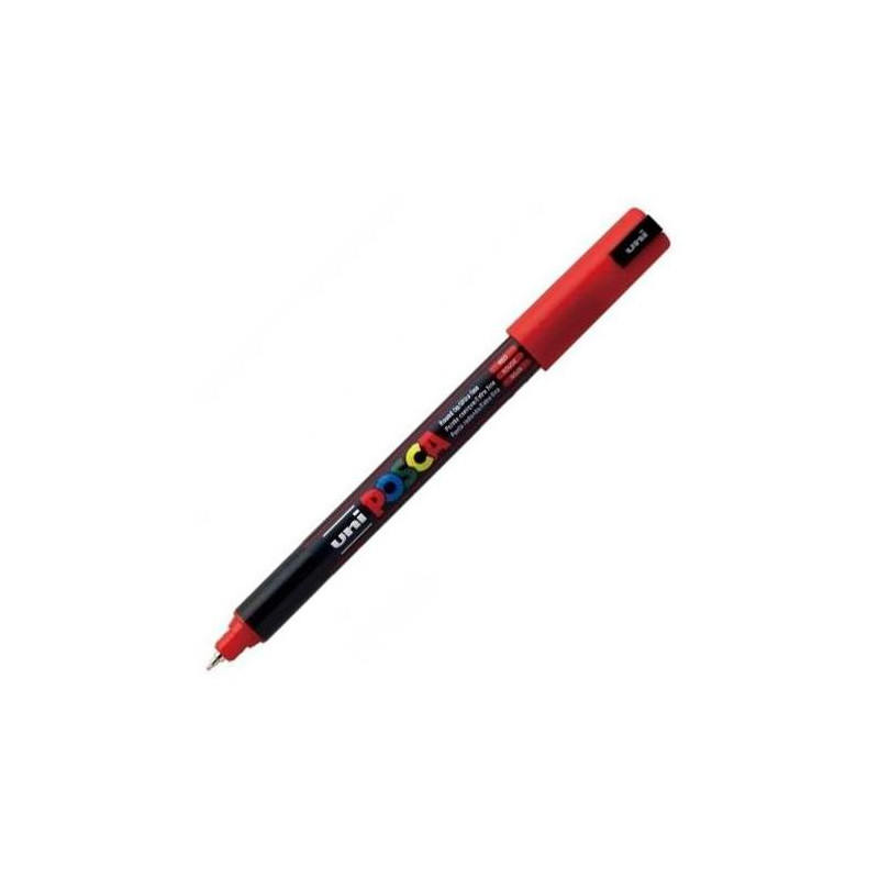 (289868000/317883000) POSCA MARCADOR  PC-1MR NO PERMANENTE PUNTA EXTRAFINA 0.7MM ROJO METALICO
