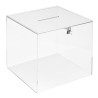(652003 CS TP) ARCHIVO 2000 URNA CUADRADA CON LLAVE Y RANURA SUPERIOR 300X300X300MM METACRILATO 4MM TRANSPARENTE