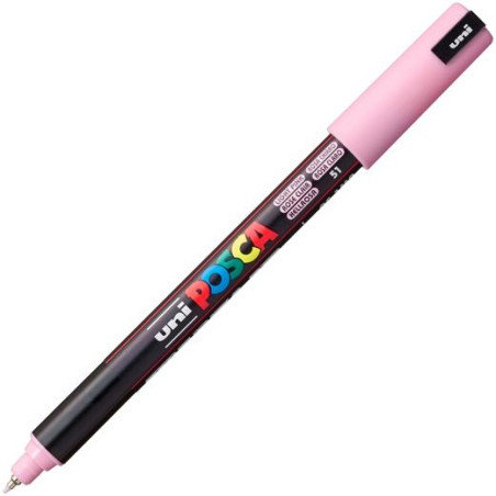 (289942000/317966000) POSCA MARCADOR  PC-1MR NO PERMANENTE PUNTA EXTRAFINA 0.7MM  ROSA CLARO
